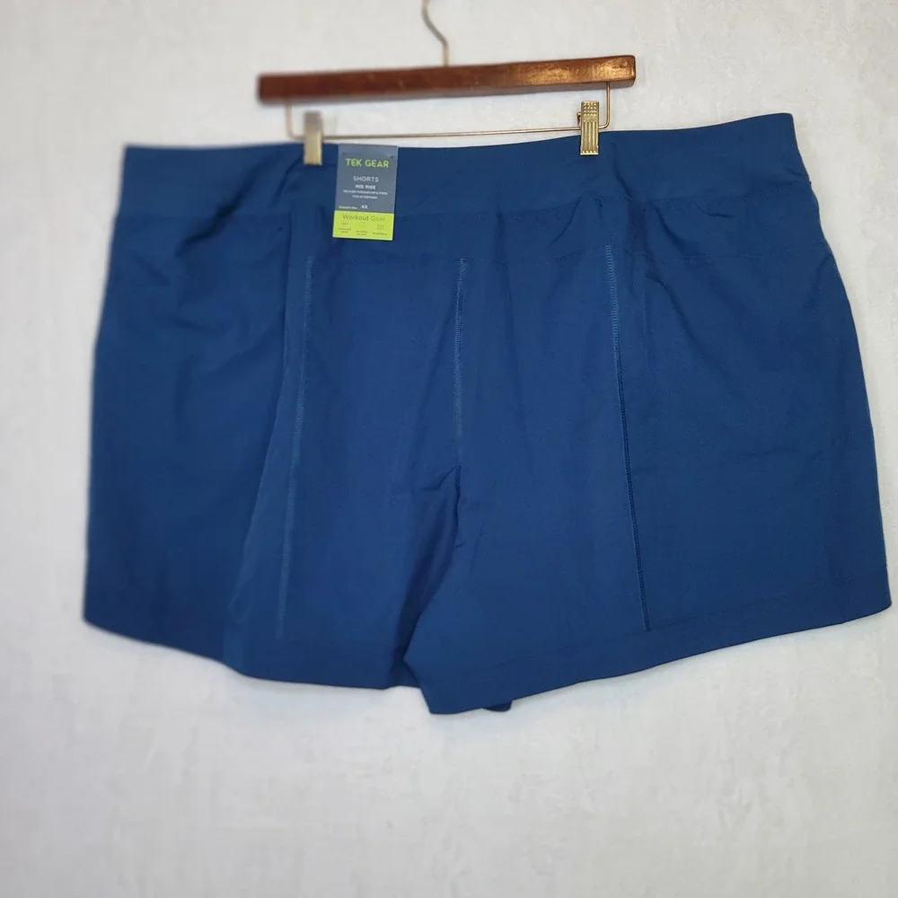 Athleisure Turquoise Shorts Teal‎ Activewear Workout Relaxed Fit Size 4X Vaca